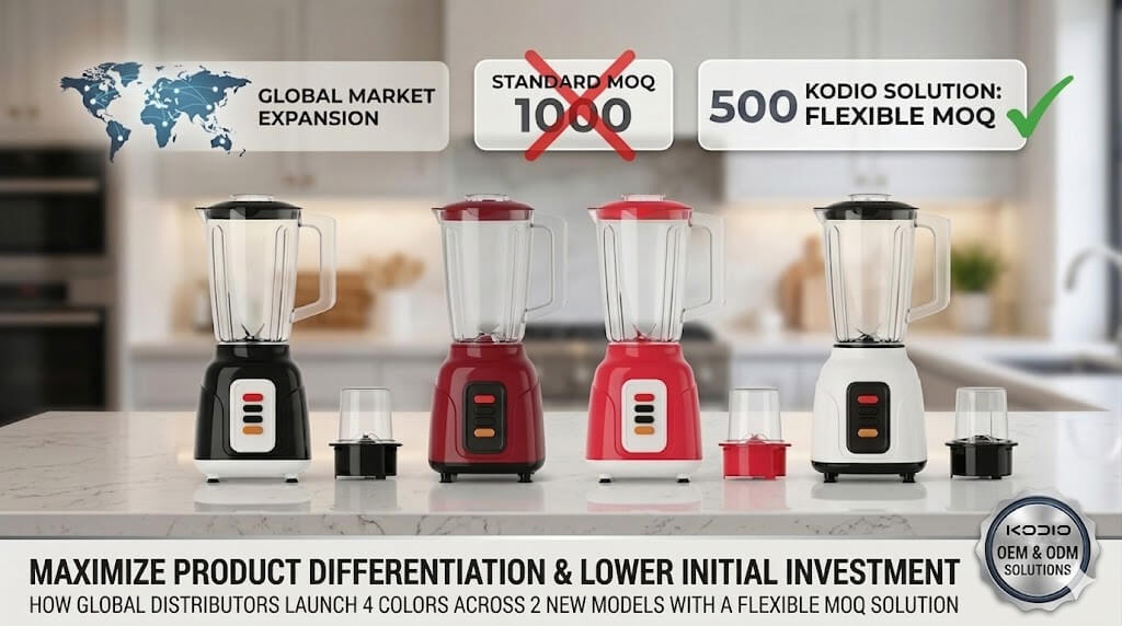 Case Study-Helping a Customer Launch Two Blender Models with Flexible MOQ and Multiple Color Options