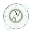 sharp stainless steel chopping blades inside the CD-FC508 3L bowl