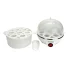 CD-EC101A electric egg maker showcasing the steaming accessories and included measuring cup