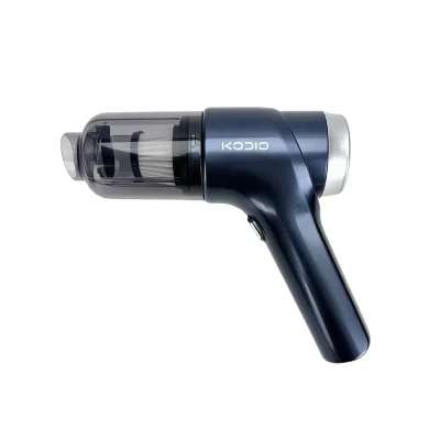 Blue CD-VC201 mini cordless car vacuum cleaner, ultra-compact 16cm design with 4000Pa suction.