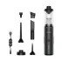 CD-VC202 high-power portable vacuum displayed with 6 interchangeable nozzles and Type-C cable.