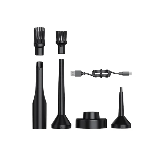 cd-vc204-vacuum-cleaner-accessory-nozzle-kit Complete accessory kit for CD-VC204 portable vacuum, including 6 interchangeable nozzles and Type-C charging cable.