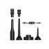 Complete accessory kit for CD-VC204 portable vacuum, including 6 interchangeable nozzles and Type-C charging cable.
